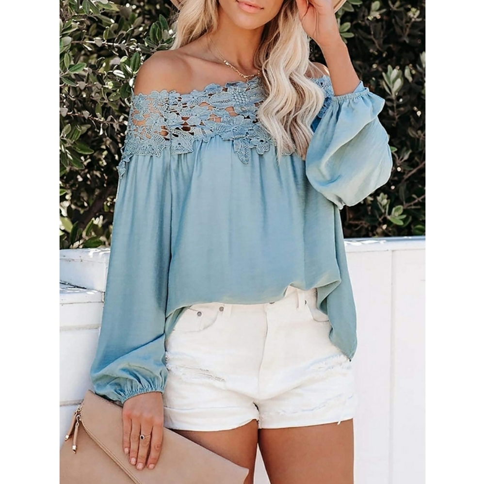 Flared Bell Sleeve Chiffon Blouse